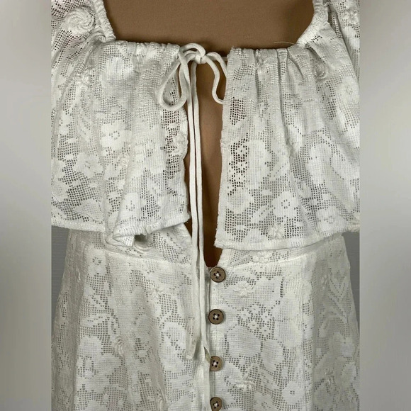 Free People Girl Crush Mini Dress Lace Butterfly Sleeve New with Tags Medium - Picture 12 of 13